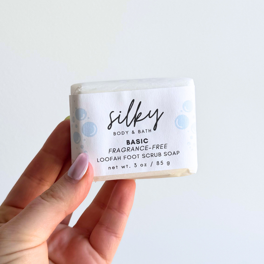 Basic (Unscented) Foot Scrub Loofah Soap