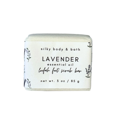 Lavender Essential Oil Foot Scrub Loofah Soap