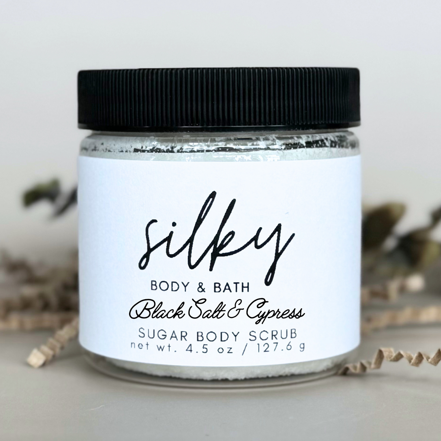 Black Salt & Cypress Sugar Scrub (2.25 oz)