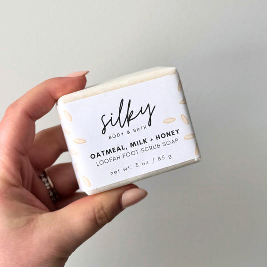 Oatmeal, Milk + Honey Foot Scrub Loofah Soap